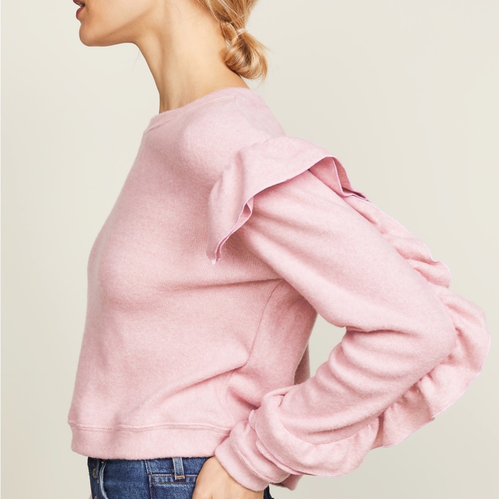 Wayf Darlene Ruffle Sweater size Small - Picture 3 of 4